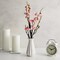 Artificial Fake Flower Cherry Blossom with Ceramic Vase for Home Decoration 5.8"